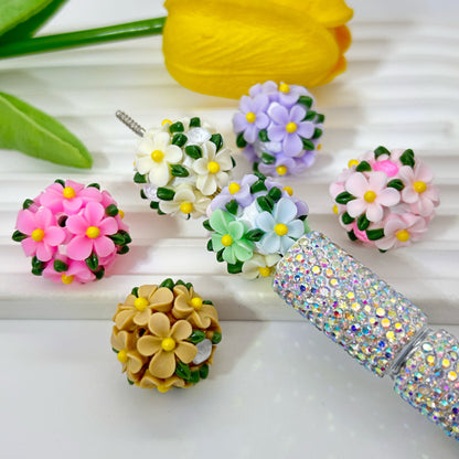 Flower Cluster Clay Beads 20mm Fresh Camellia Polymer 10pcs