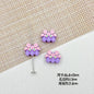 Flower Butterfly Metal Beads 16-20mm Baking Painted Glossy Finish 10pcs 8
