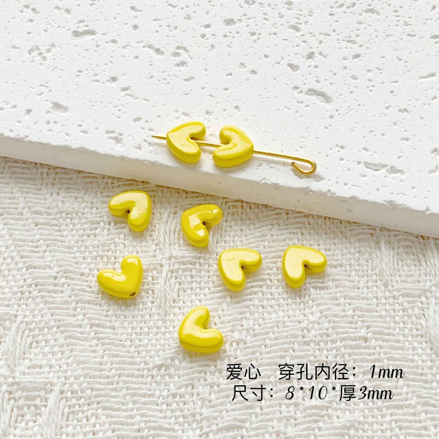 Chair and Jigsaw Metal Beads Painted Colorful Glossy 20pcs 28