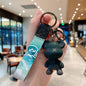 Colorful Resin Bear Couple Keychain Vibrant Gradient Hues 10