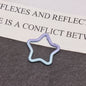 Alloy Gradient Pearlescent Star Trigger Spring Keyrings 4pcs 43mm 6