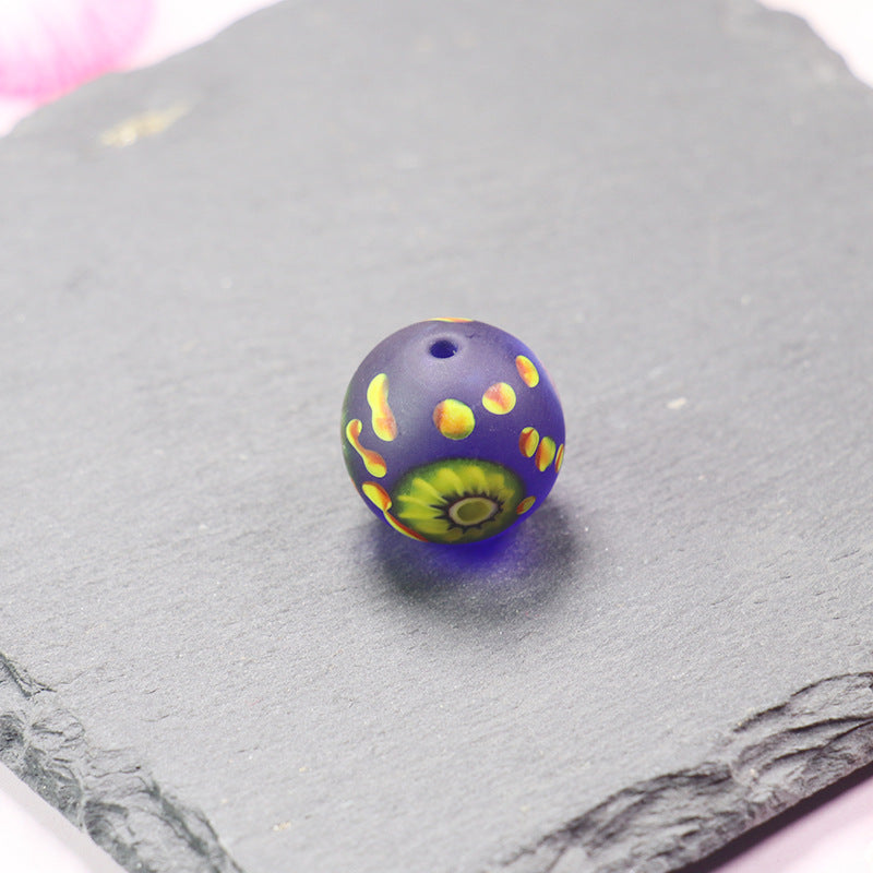 Vintage Phoenix Eye Lampwork Glass Beads 20mm Round 10pcs 23