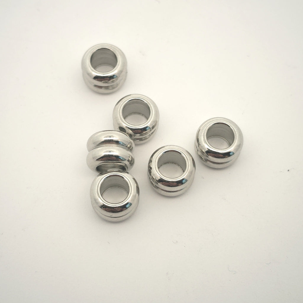 Stainless Steel Double Arc Spacer Beads 5-7mm 100pcs 8