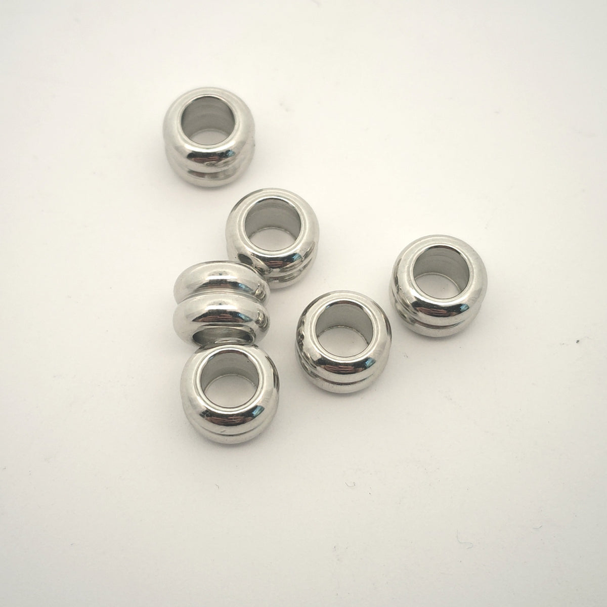 Stainless Steel Double Arc Spacer Beads 5-7mm 100pcs 8
