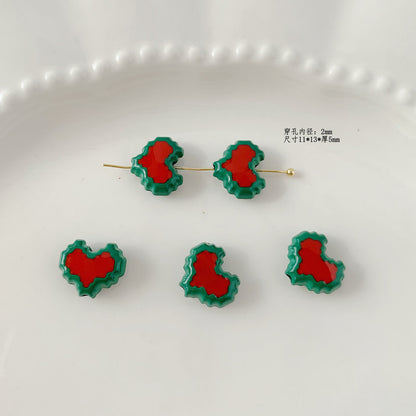Christmas Series Metal Beads Baking Painted Alloy 20pcs 27