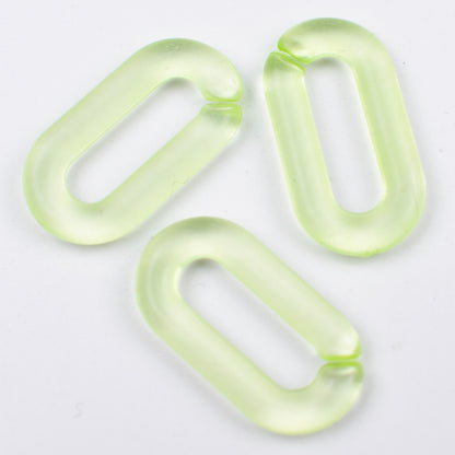 Matte Clear Acrylic Open Chain Links 20mm Colorful 100pcs 12