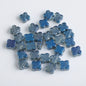 Electroplated Clover Glass Beads 10mm Metallic Colors 30pcs 11