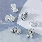Mythical Chinese Fortune Beast Metal Beads 13mm Antique Silver Gold Bright Silver 30pcs 5