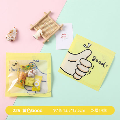 Top Seal Zip Lock Bags 13.5cm Pastel Animal Pattern 10pcs 24