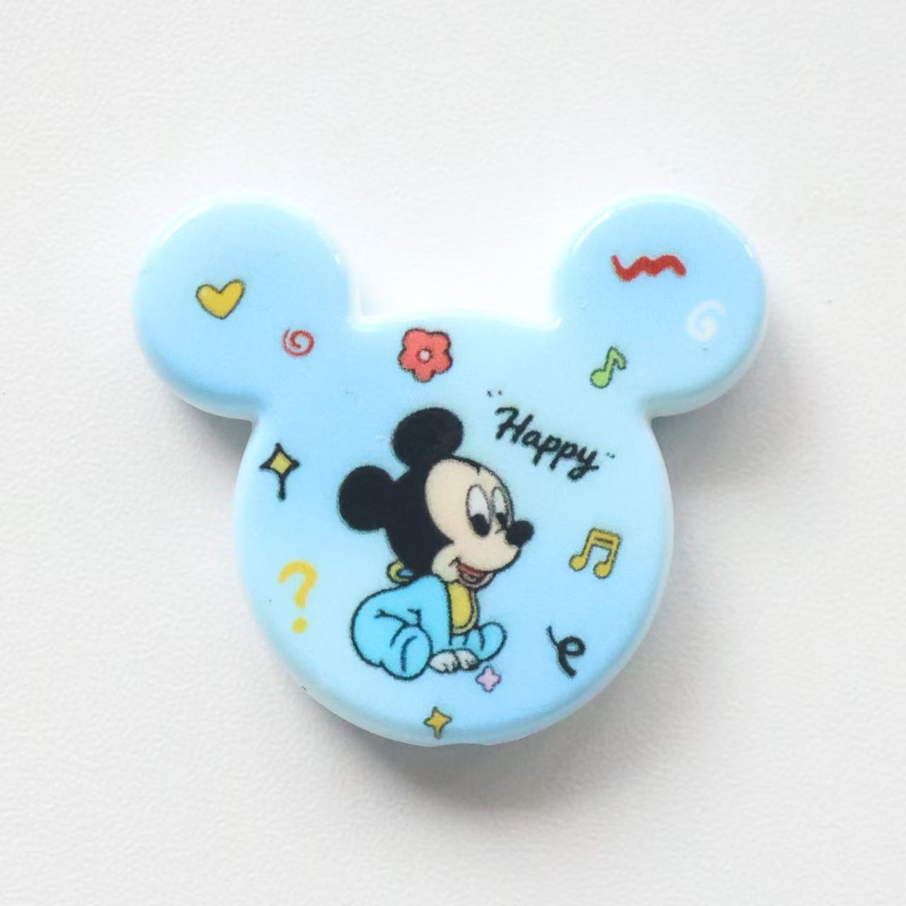 Mickey Big Head Acrylic Beads 38x33mm Colorful Mixed 20pcs 9