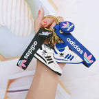 Mini High Top Basketball Shoe Keychain Red Burgundy PVC Soft 4