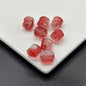 Electroplated Transparent Glass Beads 12mm Etched Rainbow Pattern 100pcs 11