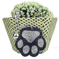 Rhinestone Cat Claw Keychain with Suede Tassel Zinc Alloy Material 4