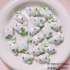 Glossy Sanrio Character Resin Beads 2.5mm Hole Pastel Colors 5pcs 4