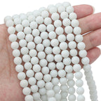 Frosted Round Glass Beads 8mm Soft Matte Pastel Colors 70pcs 6