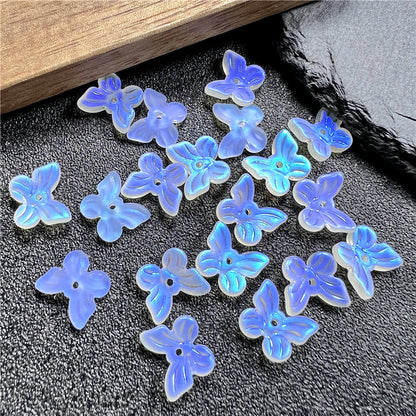 Czech Glass Beads Butterfly 11mm Gradient Purple Blue Green 50pcs 20