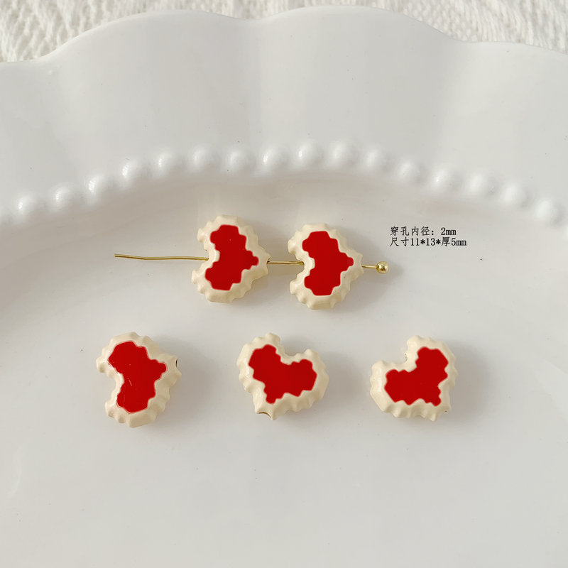 Christmas Series Metal Beads Baking Painted Alloy 20pcs 26