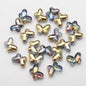 Butterfly Plated Transparent Glass Beads 10x14mm 20pcs 7