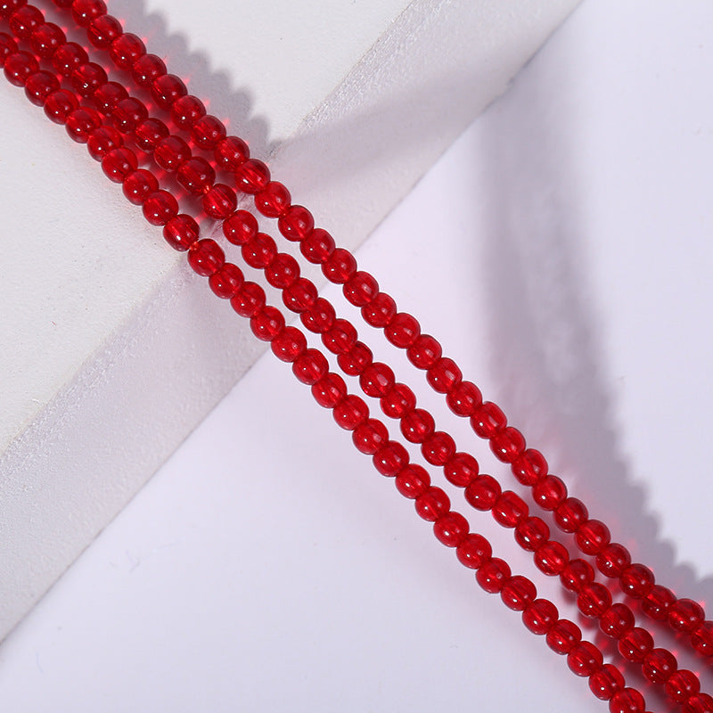 Colored Transparent Seed Glass Beads 2mm 2 Strands 400pcs 19