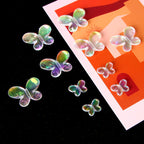 Transparent Butterfly Acrylic Beads 12mm 16.5mm 21.5mm 30mm Smooth 10pcs