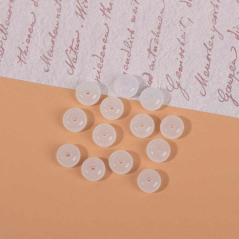 Glass Round Spacer Beads 6mm 8mm Imitation Jade Color 100pcs 20