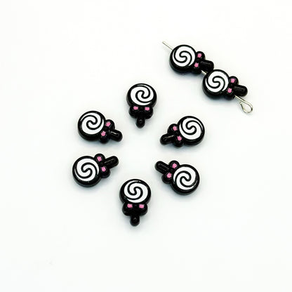 Lollipop Metal Beads 12mm Painted Alloy 10pcs 18