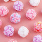 Flower Cluster Clay Beads 20mm Gradient Rose Pearly Pastel 10pcs 4