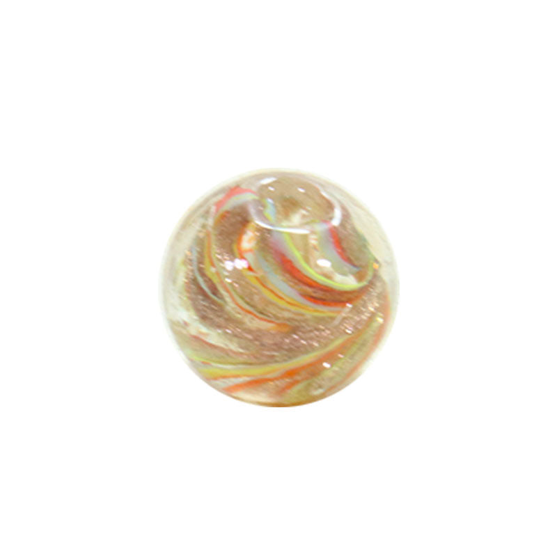Lampwork Glass Beads Round 12/14mm Transparent Phoenix Tail Gold Foil 5pcs 5