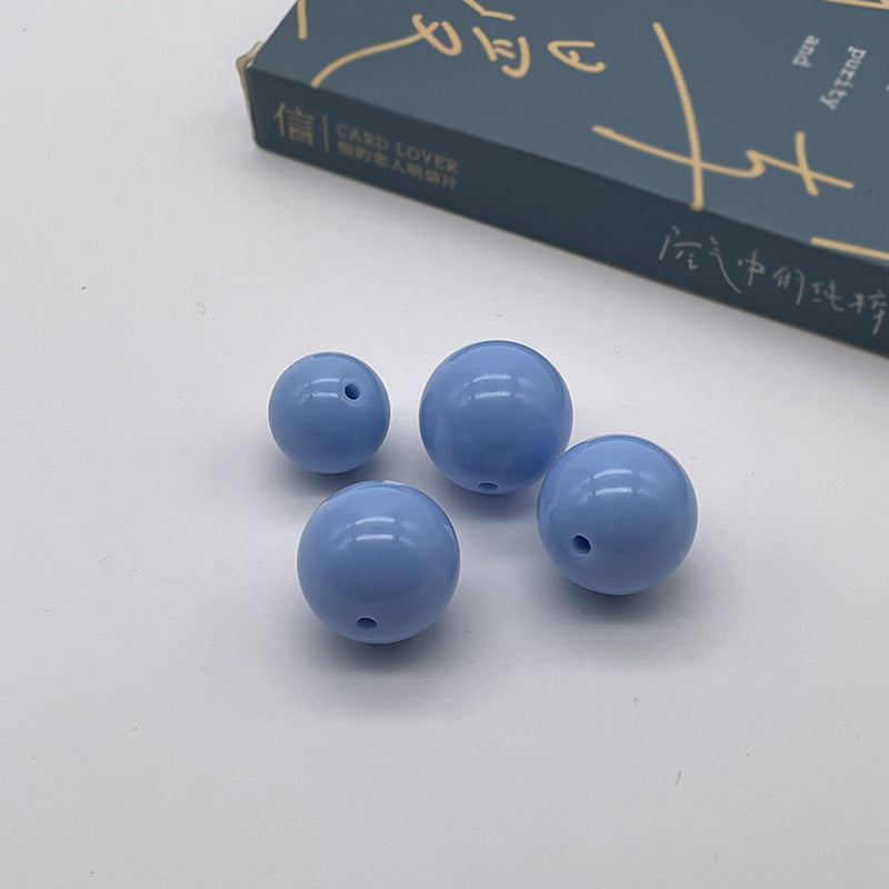 Opaque Bubblegum Beads 20mm Solid Color Glossy Mixed 113pcs 22