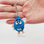 Colorful Cartoon M Bean Chocolate PVC Keychain 4