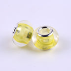 Acrylic Spacer Beads 14mm Glossy Transparent Dyed Core 100pcs 6