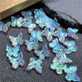 Czech Glass Beads Butterfly 11mm Gradient Purple Blue Green 50pcs 6