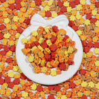 Thanksgiving Clay Beads Pumpkin Leaf Shapes Polymer 100pcs 3