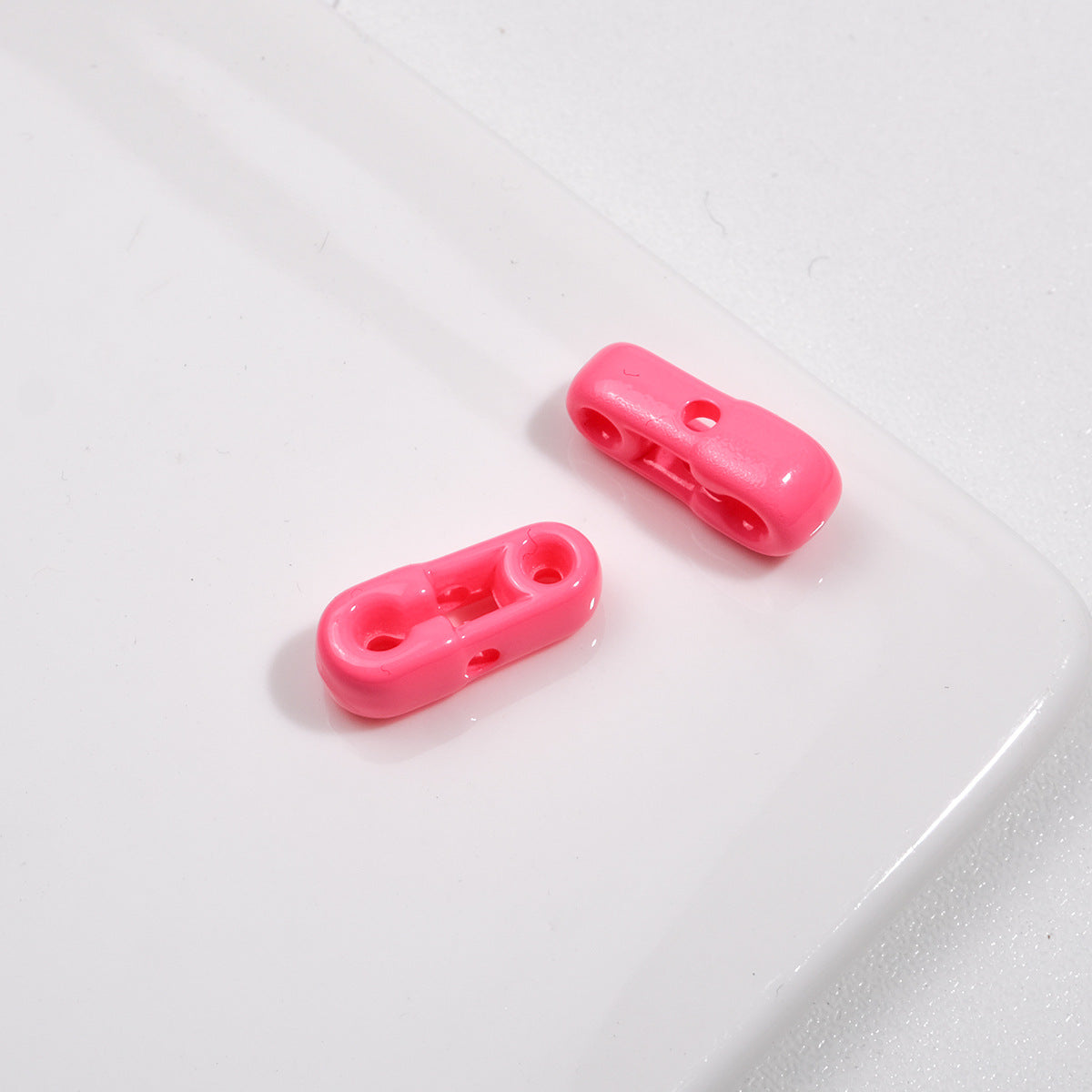 Painted 3D Pin Acrylic Beads 18mm Tiny Baking Colorful 50pcs 14