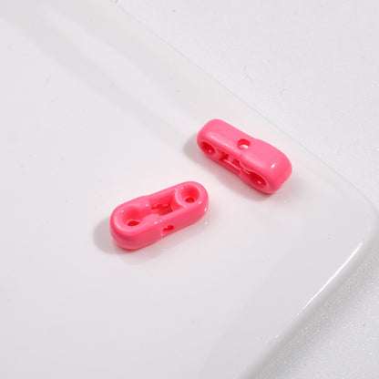 Painted 3D Pin Acrylic Beads 18mm Tiny Baking Colorful 50pcs 14