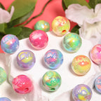 Plating Love Word Acrylic Beads 17mm Dual Color 50pcs 4