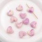 Marble Texture Heart Acrylic Beads 17mm Gradient Color Mixed 40pcs 11