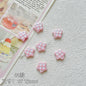 Star Metal Beads 12mm Baking Painted Plaid Pattern 10pcs 7