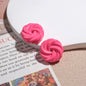 Painted Cookie Acrylic Beads 20x17x9mm Solid Color Glossy Swirl 30pcs 9