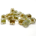 Lampwork Glass Beads Square 9.6x10.6mm Ripple Texture Dyed Core 10pcs 4