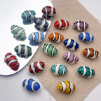 Hand Painted Fish Ceramic Beads 13x19mm Glazed Clownfish 1pc 4