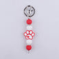 Cartoon Dog Claw Silicone Beaded Keychain with Paw Print Charm 7