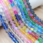 Matte Colorful Iridescent Mermaid Glass Beads 6mm 62pcs