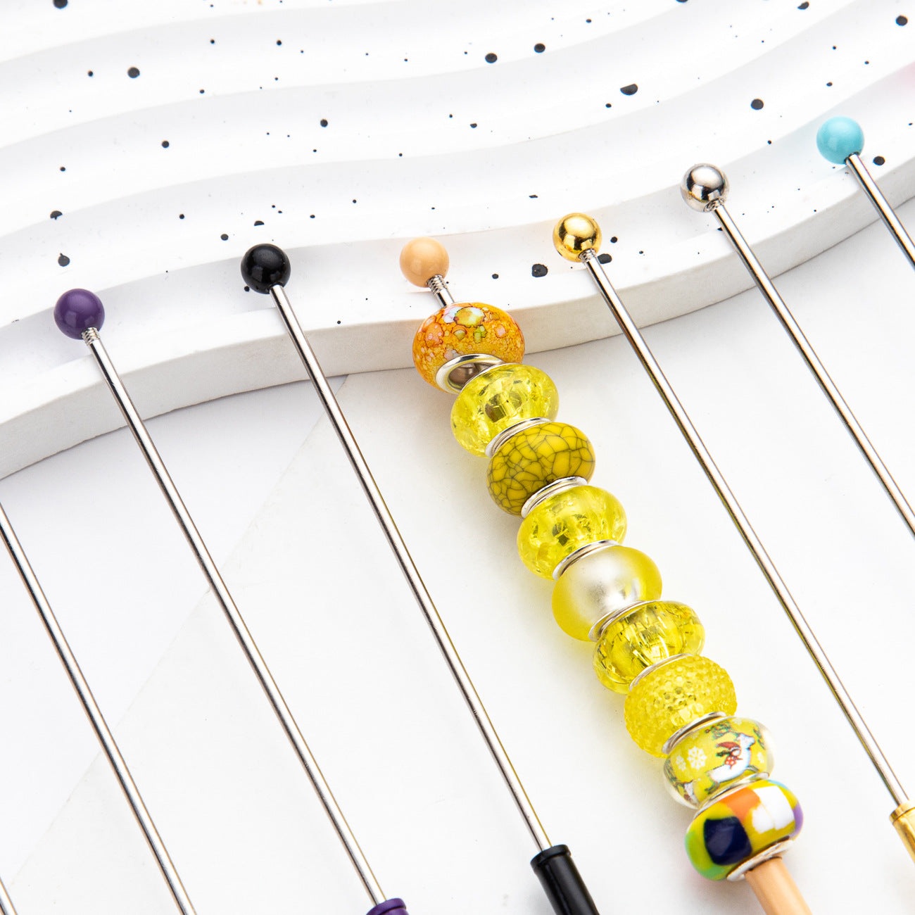 Beadable Alligator Clip Metal Toothed Colorful Slim Note Holder 2