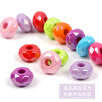Acrylic Spacer Beads 14mm Candy Solid Color Large Hole 100pcs 2