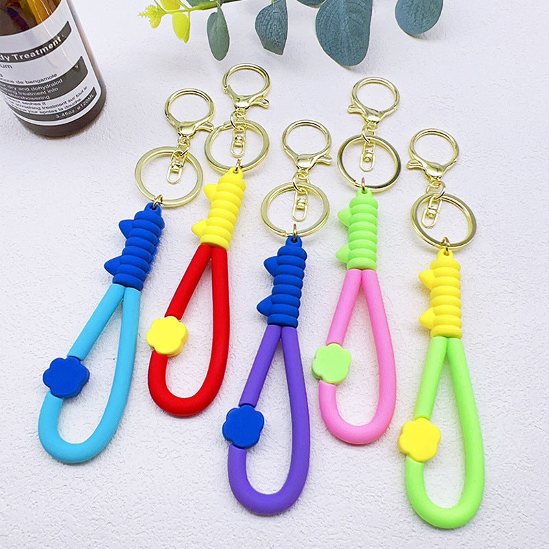 PVC Cat Claw Leather Lanyard Keychain Soft Rubber Paw Charm 4