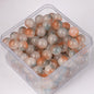 Crackle Round Glass Beads 10mm Dual Color Gradient Mix 50pcs 16