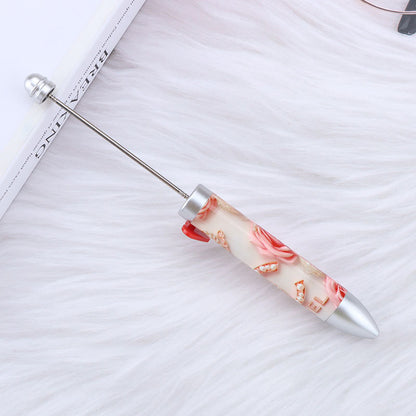 Beadable Pen Colorful Heart Accent 155mm Diameter 14mm Weight 11g 20