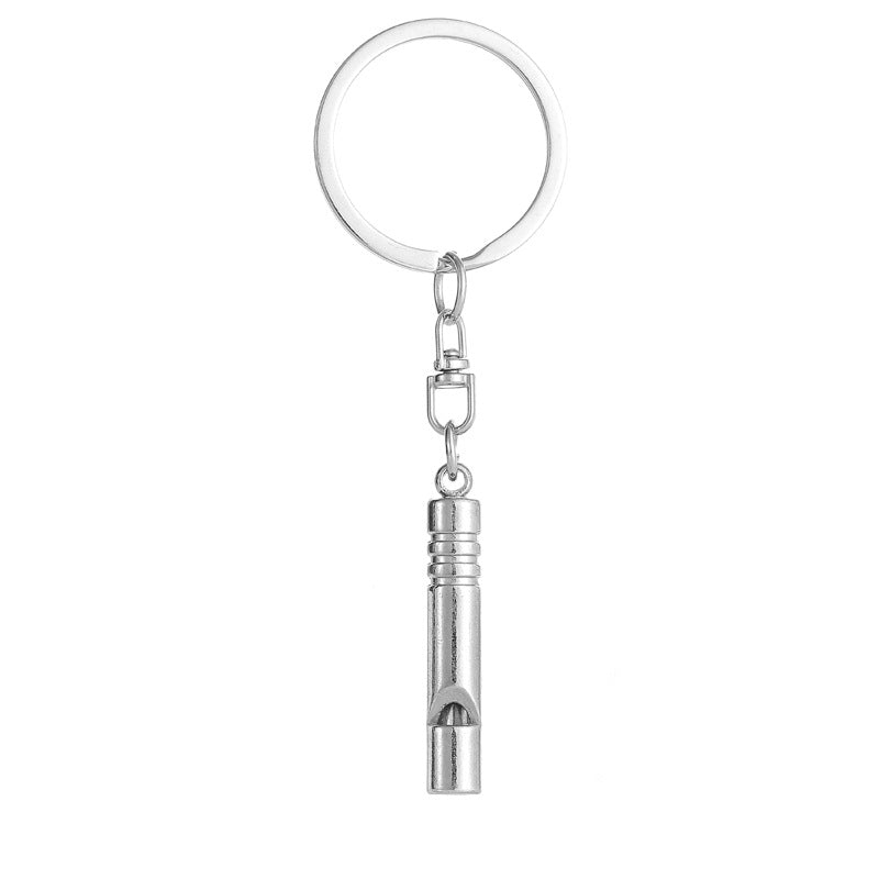 Stainless Steel Whistle Keychain Zinc Alloy Self Defense Accessory 5