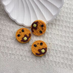 Silicone 3D Focal Beads Biscuit Smiling Faces Chocolate Drips 20pcs 5